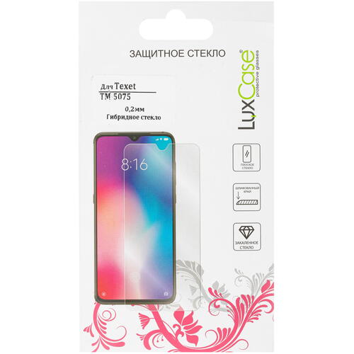 Купить Защитное гибридное стекло LuxCase для экрана teXet TM-5075  4814240. Характеристики, отзывы и цены в Донецке