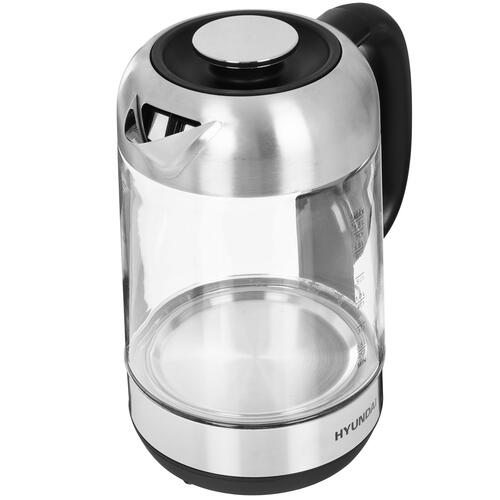 Купить Электрочайник Hyundai HYK-G4034 серебристый  9952270. Характеристики, отзывы и цены в Донецке