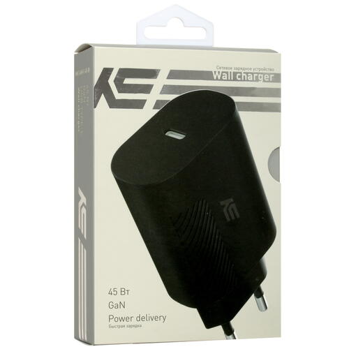 Купить Сетевое зарядное устройство KEYRON WHC-GaN-C-45 черный  4780426. Характеристики, отзывы и цены в Донецке