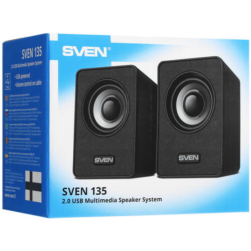 Купить Колонки SVEN 135 черный  4876453. Характеристики, отзывы и цены в Донецке