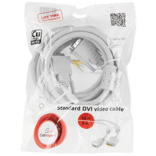 Купить Кабель  Cablexpert DVI-D - DVI-D, 3 м  5452155. Характеристики, отзывы и цены в Донецке