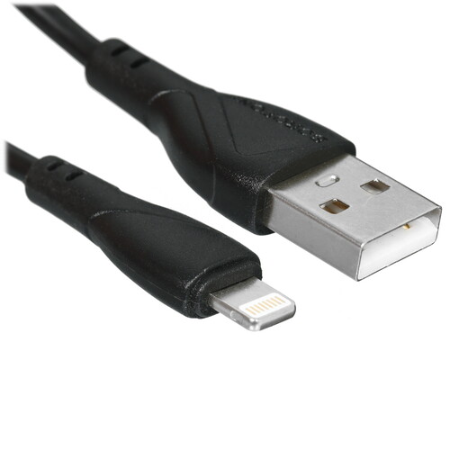 Купить Кабель круглый Borofone Lightning 8-pin - USB 2.0 Type-A черный 1 м  5635294. Характеристики, отзывы и цены в Донецке