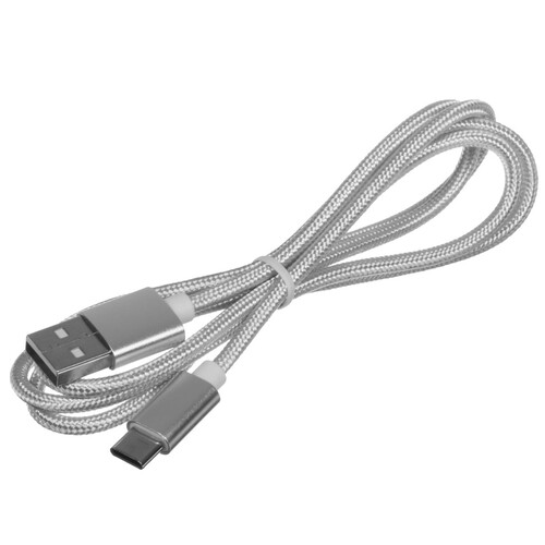 Купить Кабель круглый REXANT USB Type-C - USB 2.0 Type-A серебристый 1 м  5479560. Характеристики, отзывы и цены в Донецке