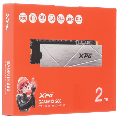 Купить 2000 ГБ M.2 NVMe накопитель ADATA XPG GAMMIX S60 [AGAMMIXS60-2T-CS]  5449406. Характеристики, отзывы и цены в Донецке