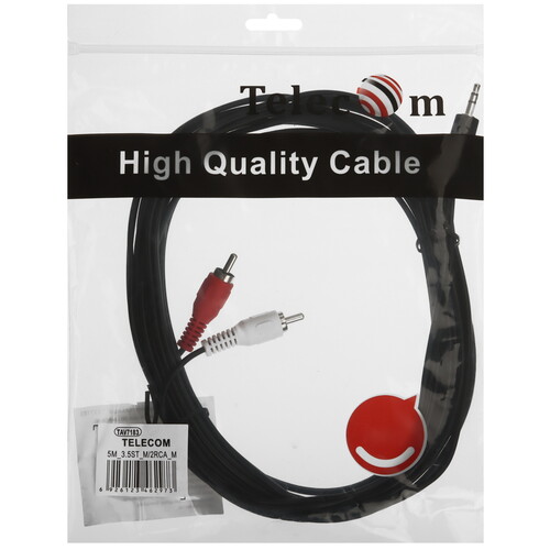 Купить Кабель   Telecom 3.5 mm jack - RCA x2 черный  5471382. Характеристики, отзывы и цены в Донецке
