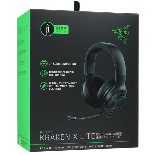 Купить Проводные наушники Razer Kraken X Lite черный 2019  5052909. Характеристики, отзывы и цены в Донецке