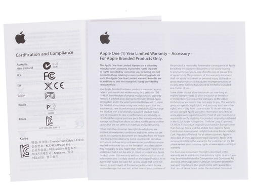 Купить Кабель Apple Thunderbolt 2 - Thunderbolt 2  0198668. Характеристики, отзывы и цены в Донецке
