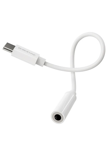 Купить Кабель   Borofone USB Type-C - jack 3.5 мм белый  5617624. Характеристики, отзывы и цены в Донецке