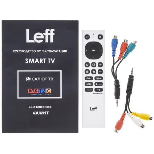 Купить 42.5" (108 см) Телевизор Leff 43U691T белый  5615048. Характеристики, отзывы и цены в Донецке