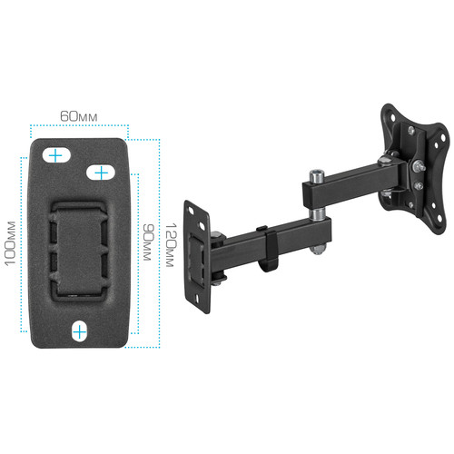 Купить Кронштейн для ТВ Kromax CORBEL-3 черный  9172275. Характеристики, отзывы и цены в Донецке