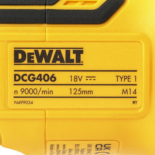 Купить Углошлифовальная машина (УШМ) DeWalt DCG406NT-XJ XR FLEXVOLТ 18/54V  , Без ЗУ, Без АКБ  5440973. Характеристики, отзывы и цены в Донецке