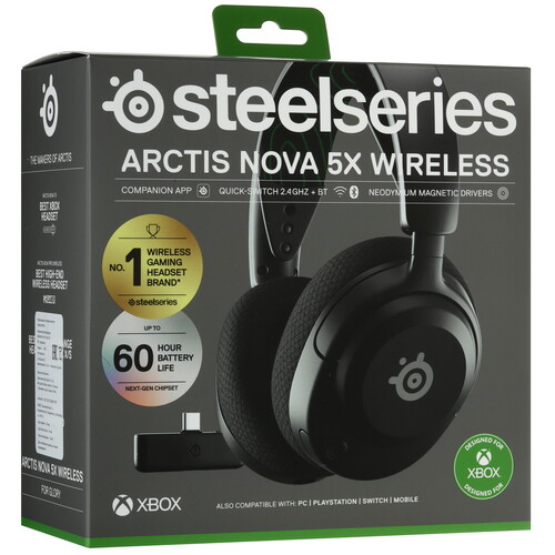 Купить Беспроводные наушники SteelSeries Arctis Nova 5X черный 2024  5494510. Характеристики, отзывы и цены в Донецке