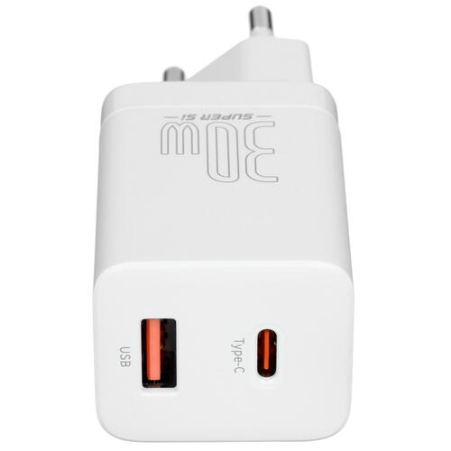 Купить Сетевое зарядное устройство Baseus Super Si Pro Quick Charger белый  5073004. Характеристики, отзывы и цены в Донецке