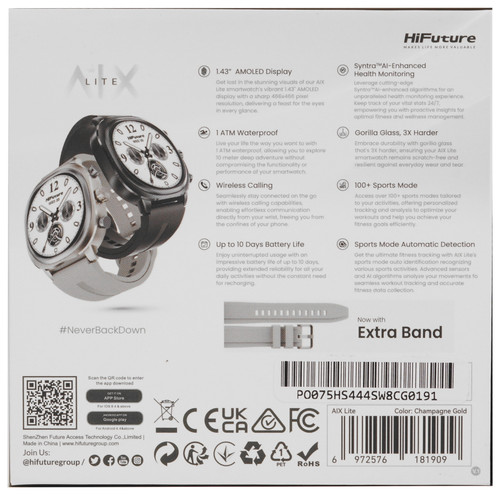 Купить Смарт-часы HiFuture AIX Lite  9295484. Характеристики, отзывы и цены в Донецке