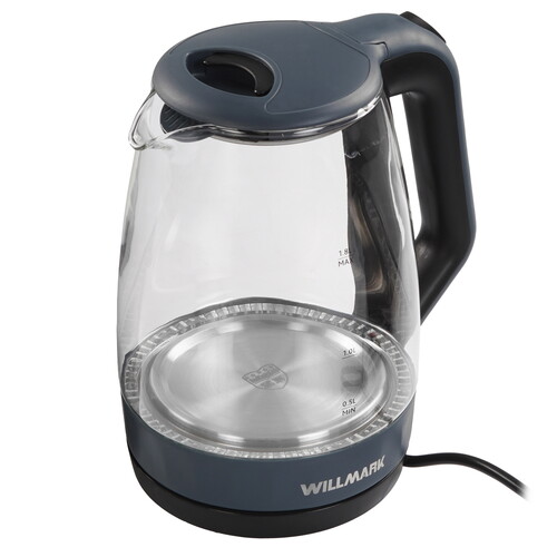Купить Электрочайник WILLMARK WEK-1823G черный  9269582. Характеристики, отзывы и цены в Донецке