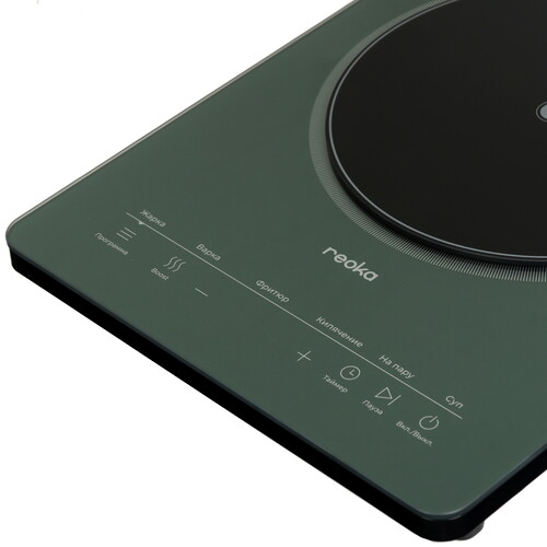 Купить Плита компактная электрическая Reoka RKEP-I2011 зеленый  9142709. Характеристики, отзывы и цены в Донецке