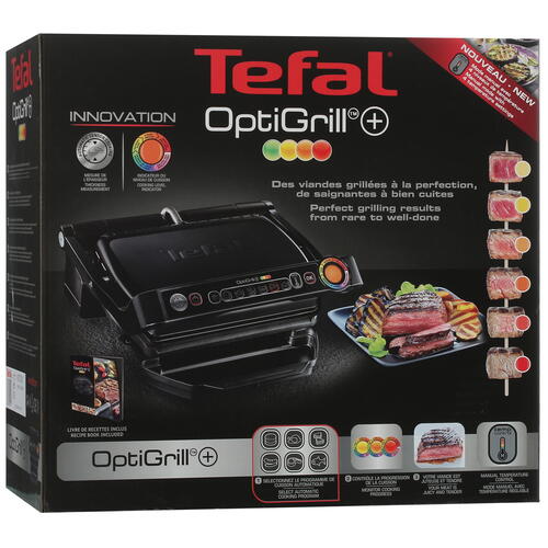 Купить Гриль Tefal Optigrill+ GC712812 черный  9964135. Характеристики, отзывы и цены в Донецке