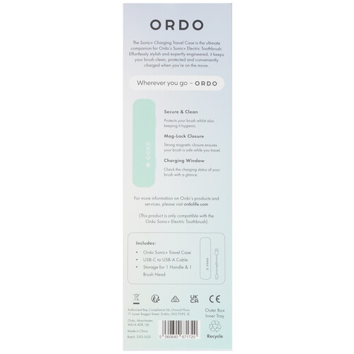 Купить Зарядный футляр для электрической зубной щетки ORDO Sonic+, тип SPCC01, цвет зеленый  9132052. Характеристики, отзывы и цены в Донецке