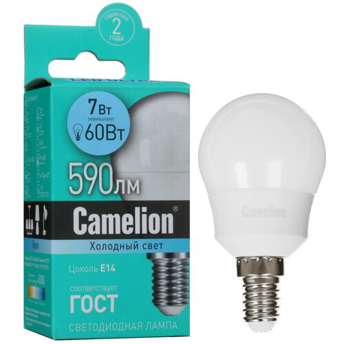 Купить Лампа светодиодная Camelion LED7-G45/845/E14  5324767. Характеристики, отзывы и цены в Донецке