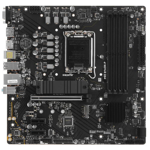 Купить Материнская плата MSI PRO B760M-P  5409353. Характеристики, отзывы и цены в Донецке