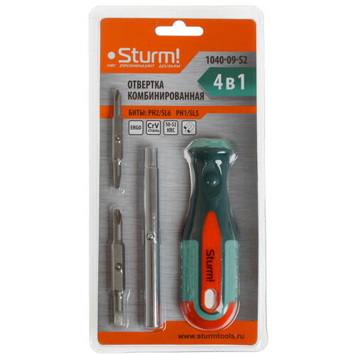 Купить Отвертка с насадками/битами Sturm! 1040-09-S2  1287128. Характеристики, отзывы и цены в Донецке