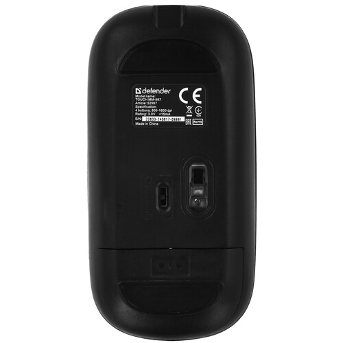 Купить Мышь беспроводная Defender Touch MM-997 [52997] черный  9197705. Характеристики, отзывы и цены в Донецке
