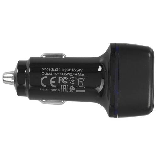Купить Автомобильное ЗУ Borofone BZ14 черный  9244278. Характеристики, отзывы и цены в Донецке