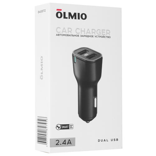 Купить Автомобильное ЗУ Olmio 43372 черный  5366557. Характеристики, отзывы и цены в Донецке