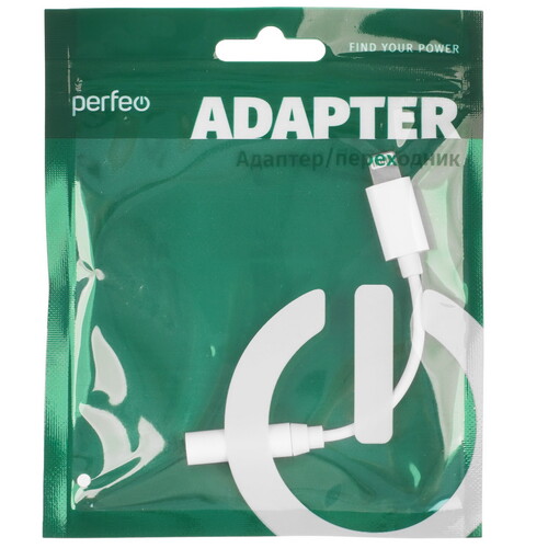 Купить Кабель   Perfeo Lightning - jack 3.5 мм белый  5620232. Характеристики, отзывы и цены в Донецке