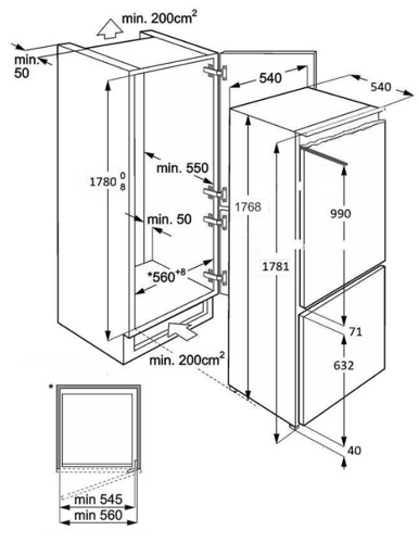 Купить Встраиваемый холодильник LEX RBI 201 NF  5371040. Характеристики, отзывы и цены в Донецке