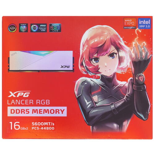 Купить Оперативная память ADATA XPG Lancer RGB [AX5U5600C3616G-DCLARWH] 32 ГБ  5081028. Характеристики, отзывы и цены в Донецке