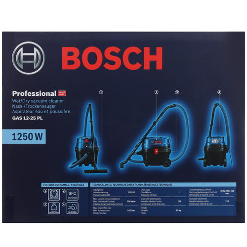 Купить Строительный пылесос  Bosch GAS 12-25 PL  5434419. Характеристики, отзывы и цены в Донецке