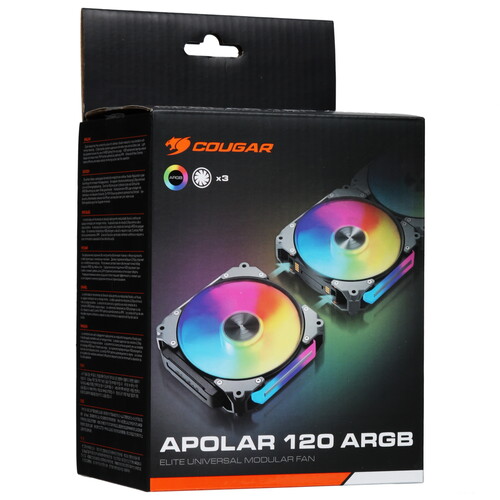 Купить Комплект вентиляторов Cougar APOLAR 120 ARGB  5454570. Характеристики, отзывы и цены в Донецке