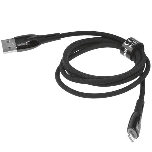 Купить Кабель круглый Baseus Lightning 8-pin - USB 2.0 Type-A черный 1 м  9167135. Характеристики, отзывы и цены в Донецке