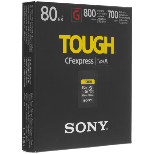 Купить Карта памяти Sony Tough CFexpress Card Type A 80 ГБ [CEA-G80T/T]  5464259. Характеристики, отзывы и цены в Донецке