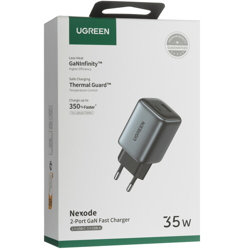 Купить Сетевое зарядное устройство Ugreen CD350 серый  9146528. Характеристики, отзывы и цены в Донецке