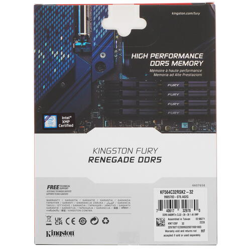 Купить Оперативная память Kingston FURY Renegade Silver [KF564C32RSK2-32] 32 ГБ  5058507. Характеристики, отзывы и цены в Донецке