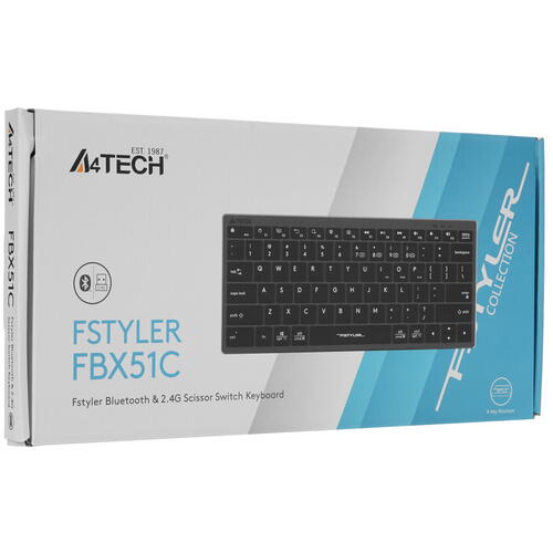 Купить Клавиатура  беспроводная A4Tech Fstyler FBX51C  5035358. Характеристики, отзывы и цены в Донецке