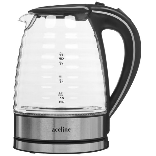 Купить Электрочайник Aceline KG-1700 Wave черный  5630593. Характеристики, отзывы и цены в Донецке