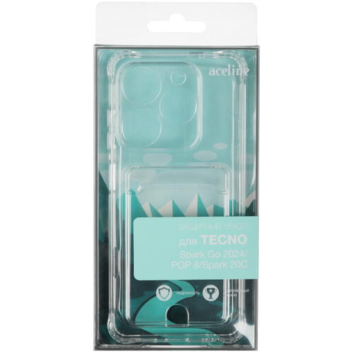 Купить Накладка  Aceline Pocket для Tecno POP 8/ SPARK 20C/ SPARK Go 2024 прозрачный  9088130. Характеристики, отзывы и цены в Донецке