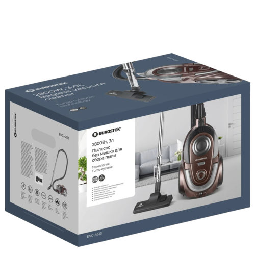 Купить Пылесос Eurostek EVC-4513 коричневый  9165698. Характеристики, отзывы и цены в Донецке