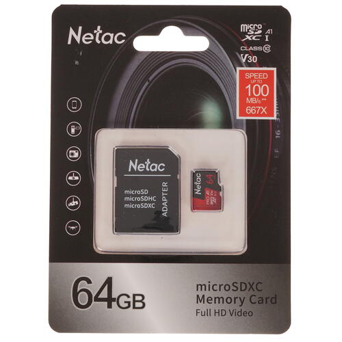Купить Карта памяти Netac P500 microSDXC 64 ГБ [NT02P500PRO-064G-R]  4821308. Характеристики, отзывы и цены в Донецке