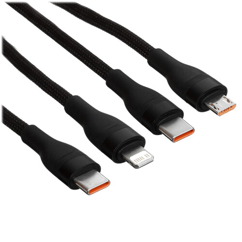 Купить Кабель круглый Baseus Lightning 8-pin, micro USB, USB Type-C - USB Type-C черный 1.5 м  9167181. Характеристики, отзывы и цены в Донецке