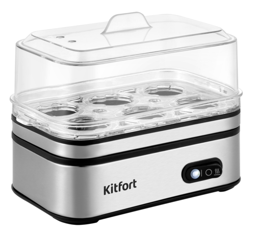Купить Яйцеварка Kitfort КТ-6957 серебристый  9272042. Характеристики, отзывы и цены в Донецке