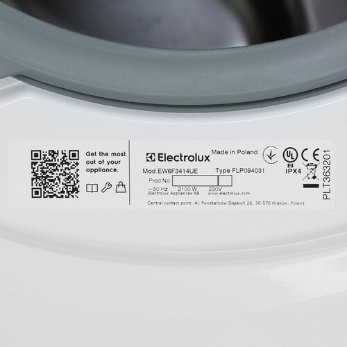 Купить Стиральная машина Electrolux EW6F3414UE белый  9184847. Характеристики, отзывы и цены в Донецке