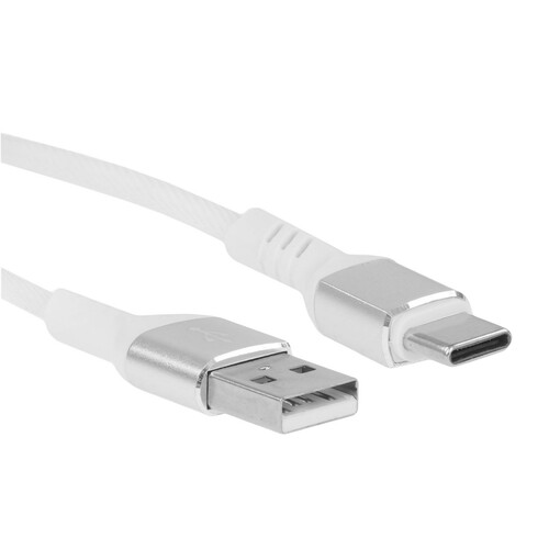 Купить Кабель круглый Perfeo USB Type-C - USB 2.0 Type-A белый 1 м  9173155. Характеристики, отзывы и цены в Донецке