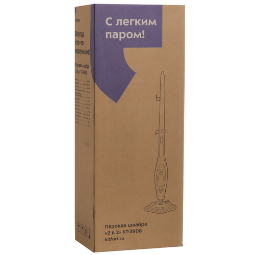 Купить Пароочиститель Kitfort КТ-3908 белый  9164782. Характеристики, отзывы и цены в Донецке