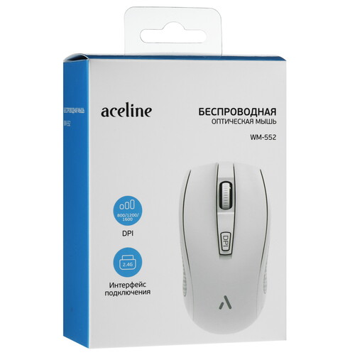 Купить Мышь беспроводная Aceline WM-552  белый  5457967. Характеристики, отзывы и цены в Донецке