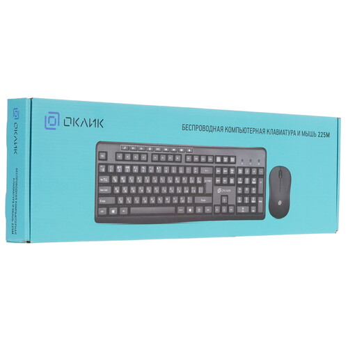 Купить Клавиатура+мышь беспроводная   Oklick 225M черный  4899092. Характеристики, отзывы и цены в Донецке