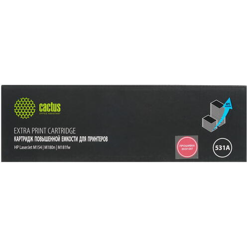 Купить Картридж лазерный Cactus CS-CF531A-MPS голубой, с чипом  9913939. Характеристики, отзывы и цены в Донецке